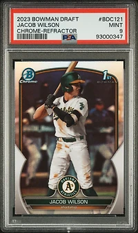 2023 Bowman Draft Bdc121 Jacob Wilson Chrome-refractor PSA 9
