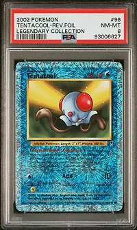 2002 Pokemon Legendary Collection 96 Tentacool-reverse Foil PSA 8