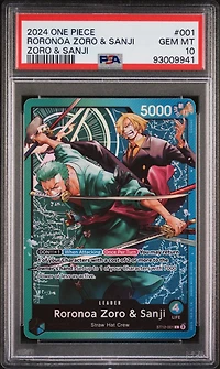 2024 One Piece Starter Deck-zoro & Sanji 001 Roronoa Zoro & Sanji PSA 10
