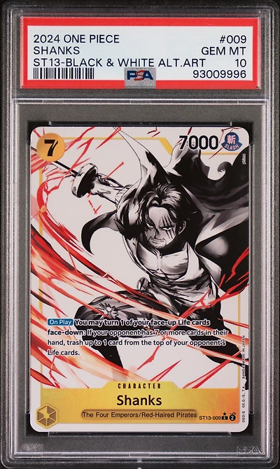 2024 One Piece Ultra Deck-the Three Brothers 009 Shanks PSA 10