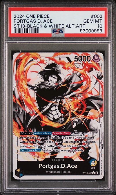 2024 One Piece Ultra Deck-the Three Brothers 002 Portgas D. Ace PSA 10