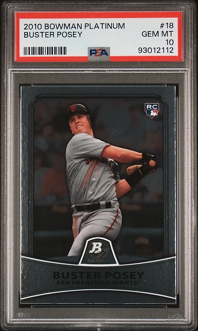 2010 Bowman Platinum 18 Buster Posey PSA 10