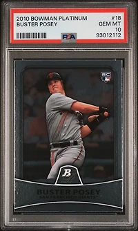 2010 Bowman Platinum 18 Buster Posey PSA 10