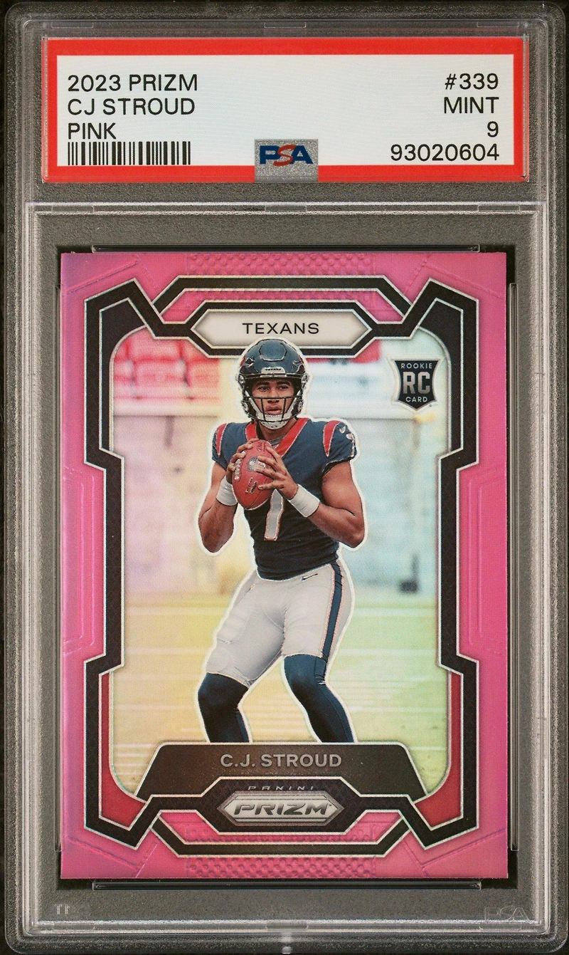 2023 Panini Prizm 339 Cj Stroud Pink Prizm PSA 9