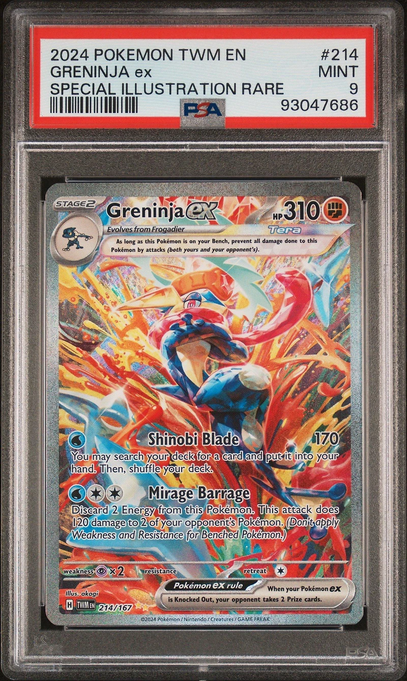 2024 Pokemon Twm En-twilight Masquerade 214 Greninja Ex Special Illustration Rare PSA