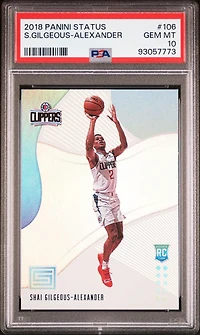 2018 Panini Status 106 Shai Gilgeous-alexander PSA 10