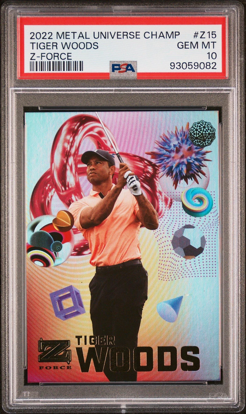 2022 Skybox Metal Universe Champions Z-force Z15 Tiger Woods PSA 10