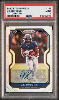 2020 Panini Prizm 379 J.k. Dobbins Autograph PSA 9