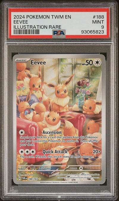 2024 Pokemon Twm En-twilight Masquerade 188 Eevee PSA 9