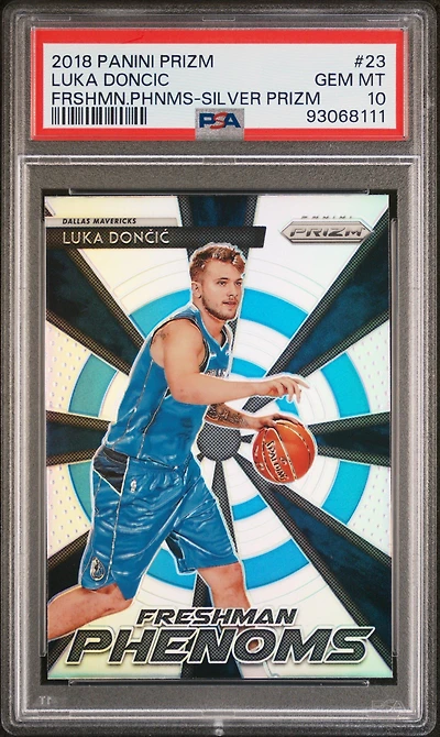2018 Panini Prizm Freshman Phenoms 23 Luka Doncic Silver Prizm PSA 10