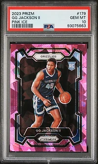 2023 Panini Prizm 179 Gg Jackson Ii Ice PSA 10