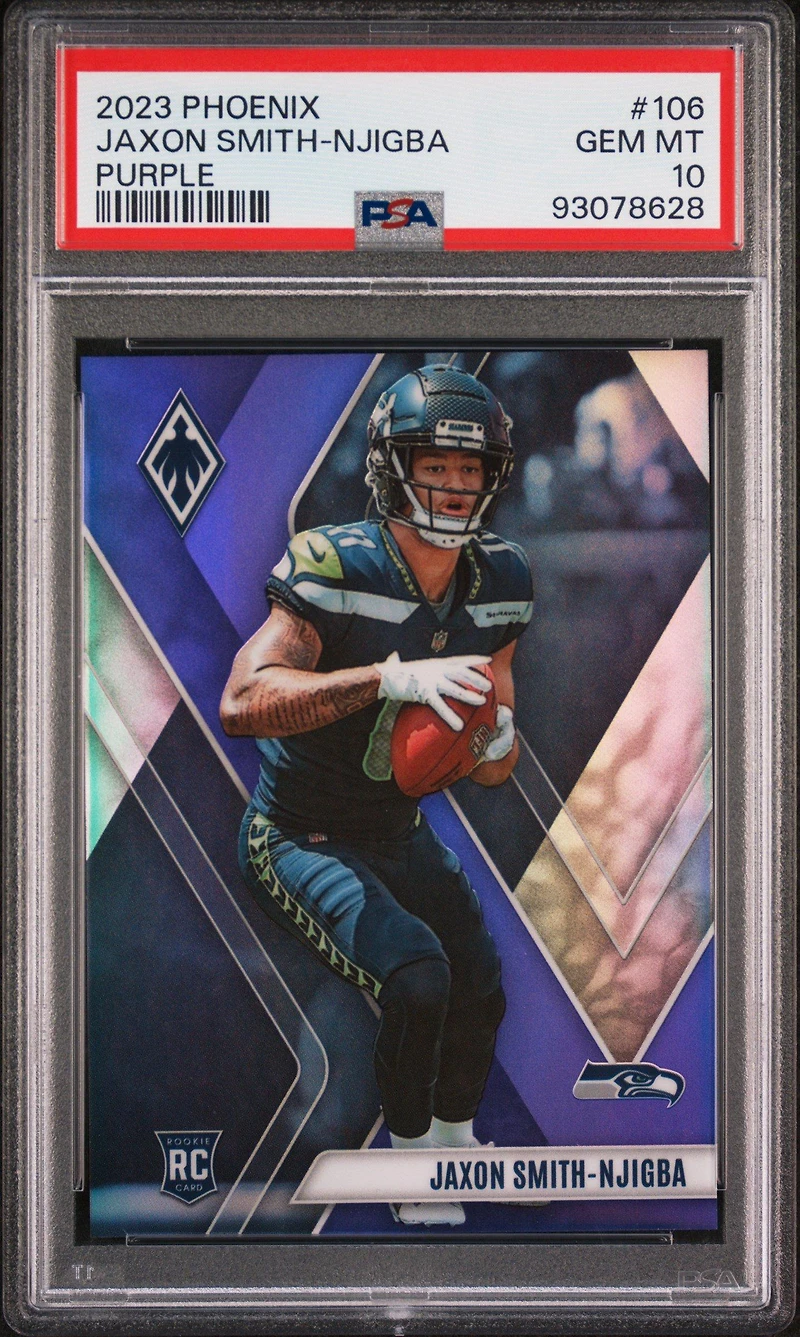 2023 Panini Phoenix 106 Jaxon Smith-njigba Purple PSA 10
