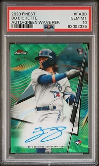 2020 Finest Autographs Fabb Bo Bichette Green Wave Refractor PSA 10