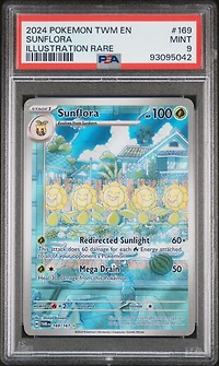 2024 Pokemon Twm En-twilight Masquerade 169 Sunflora Illustration Rare PSA