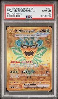 2024 Pokemon Japanese Sv6-transformation Mask 131 Teal Mask Ogerpon Ex Ultra Rare PSA 10