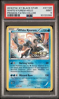 2016 Pokemon Xy Black Star Promo Xy128 White Kyurem-holo Fates Collide PSA 9