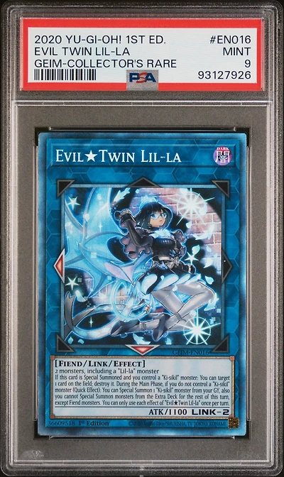 2020 Yu-gi-oh! Genesis Impact En016 Evil Twin Lil-la 1st Edition-collector's Rare PSA 9