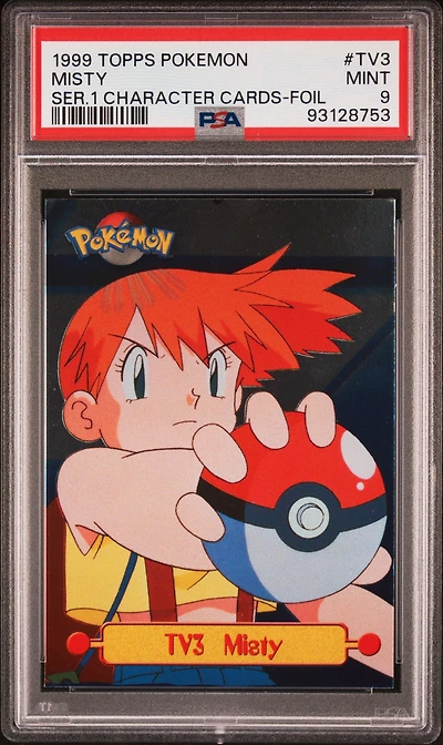 1999 Topps Pokemon Series 1 Character Cards Tv3 Misty Foil PSA 9