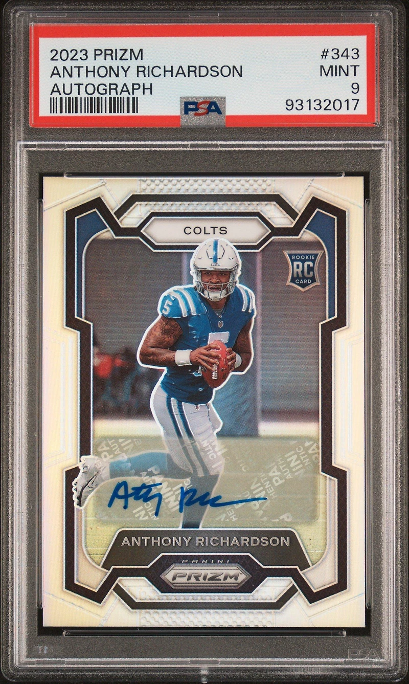 2023 Panini Prizm 343 Anthony Richardson Autograph PSA 9