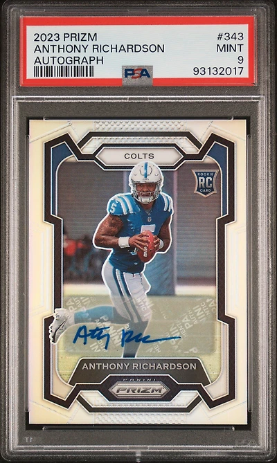 2023 Panini Prizm 343 Anthony Richardson Autograph PSA 9