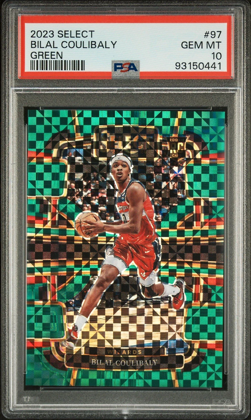2023 Panini Select 97 Bilal Coulibaly Green Prizm PSA 10