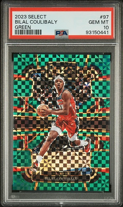2023 Panini Select 97 Bilal Coulibaly Green Prizm PSA 10