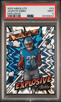 2023 Panini Absolute Explosive 43 Jahmyr Gibbs PSA 9