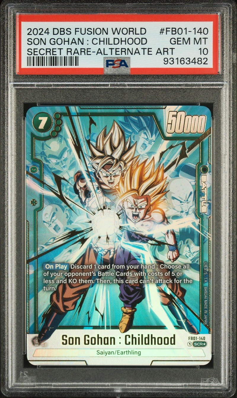 2024 Dragon Ball Super Card Game Fusion World Awakened Pulse Fb01-140 Son Gohan : Childhood Secret Rare-alternate Art PSA 10
