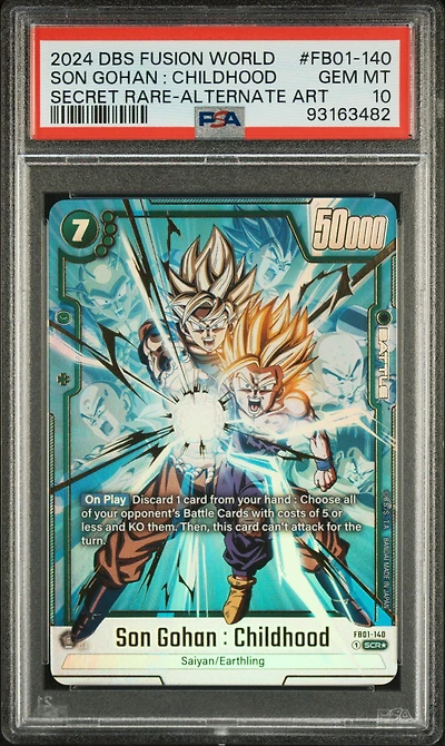 2024 Dragon Ball Super Card Game Fusion World Awakened Pulse Fb01-140 Son Gohan : Childhood Secret Rare-alternate Art PSA 10