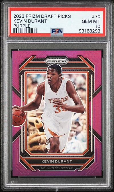 2023 Panini Prizm Draft Picks 70 Kevin Durant Purple Prizm PSA 10