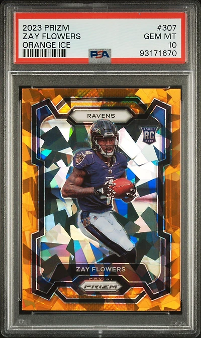 2023 Panini Prizm 307 Zay Flowers Ice PSA 10