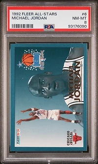 1992 Fleer All-stars 6 Michael Jordan PSA 8