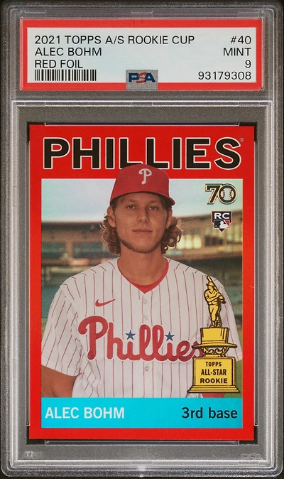 2021 Topps All-star Rookie Cup 40 Alec Bohm Red Foil PSA 9