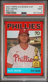 2021 Topps All-star Rookie Cup 40 Alec Bohm Red Foil PSA 9