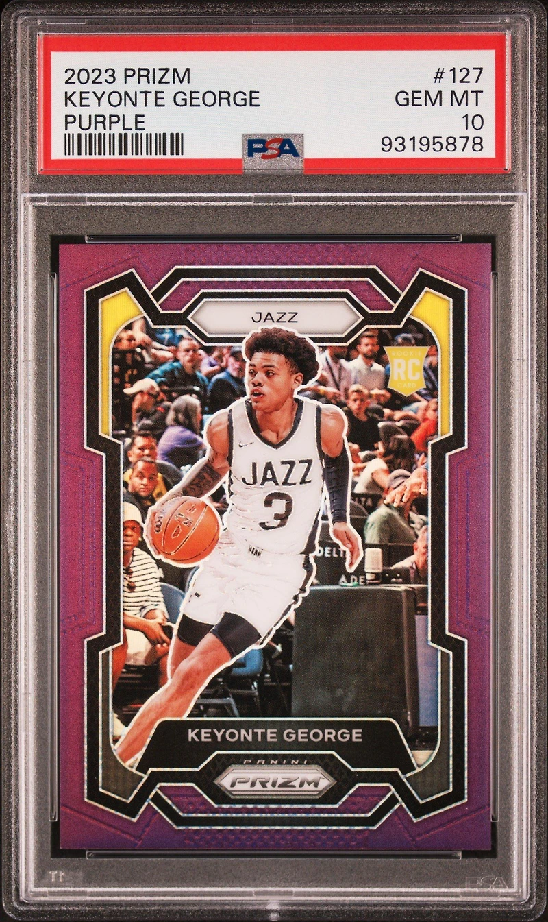 2023 Panini Prizm 127 Keyonte George Purple Prizm PSA 10