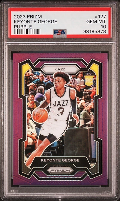2023 Panini Prizm 127 Keyonte George Purple Prizm PSA 10