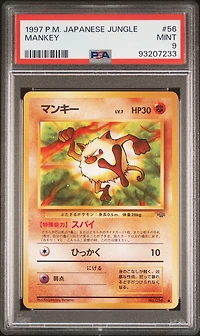 1997 Pokemon Japanese Jungle 56 Mankey PSA 9