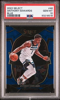 2022 Panini Select 46 Anthony Edwards Blue PSA 10