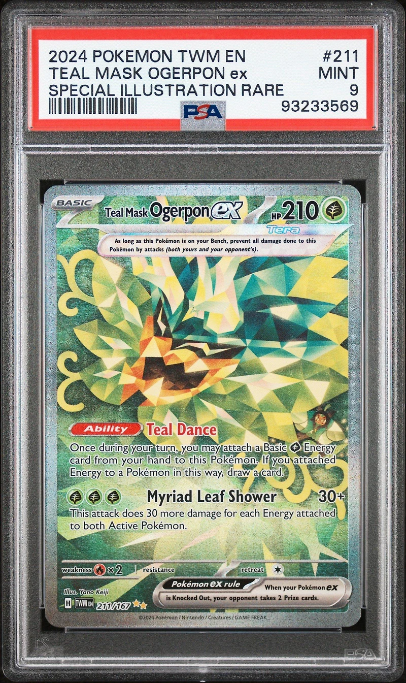 2024 Pokemon Twm En-twilight Masquerade 211 Teal Mask Ogerpon Ex Special Illustration Rare PSA