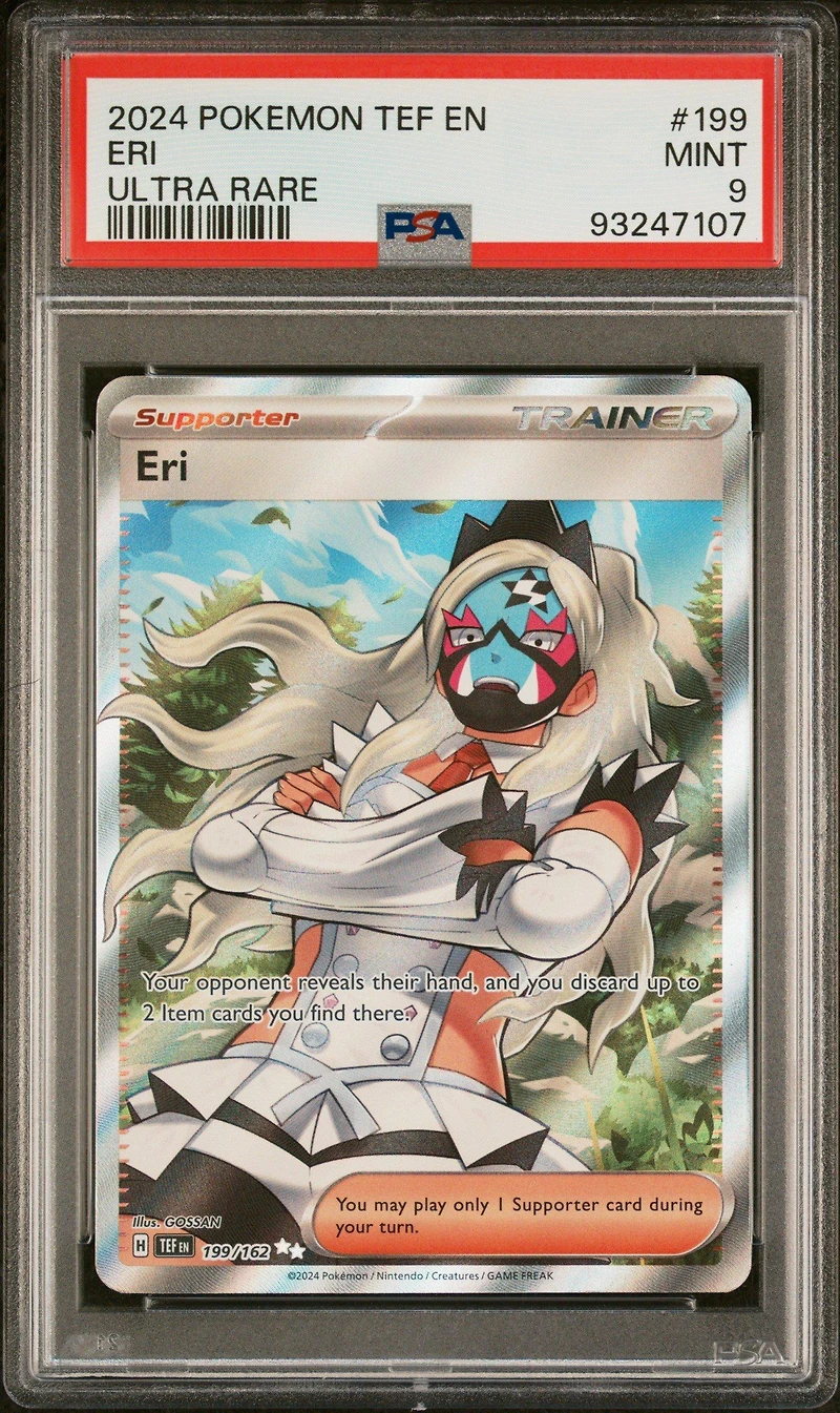 2024 Pokemon Tef En-temporal Forces 199 Eri Ultra Rare PSA 9