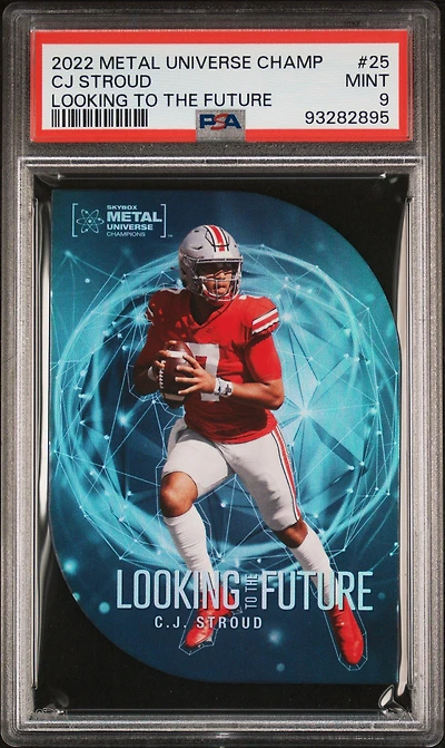 2022 Skybox Metal Universe Champions Looking To The Future 25 Cj Stroud PSA 9
