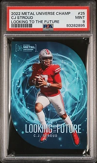 2022 Skybox Metal Universe Champions Looking To The Future 25 Cj Stroud PSA 9