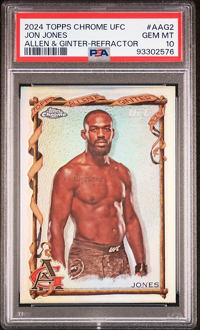 2024 Topps Chrome Ufc Allen & Ginter Aag2 Jon Jones Refractor PSA 10