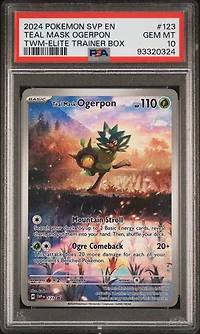 2024 Pokemon Svp En-sv Black Star Promo 123 Teal Mask Ogerpon Twilight Masquerade Elite Trainer Box PSA