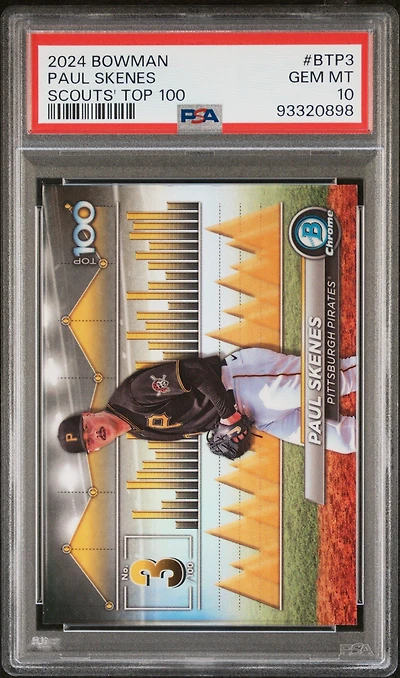 2024 Bowman Bowman Scouts' Top 100 Btp3 Paul Skenes PSA 10