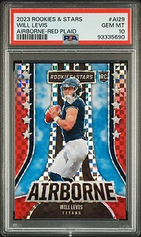 2023 Panini Rookies & Stars Airborne Ai29 Will Levis Red Plaid PSA 10