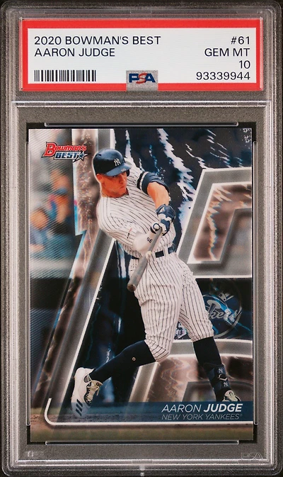 2020 Bowman's Best 61 Aaron Judge PSA 10