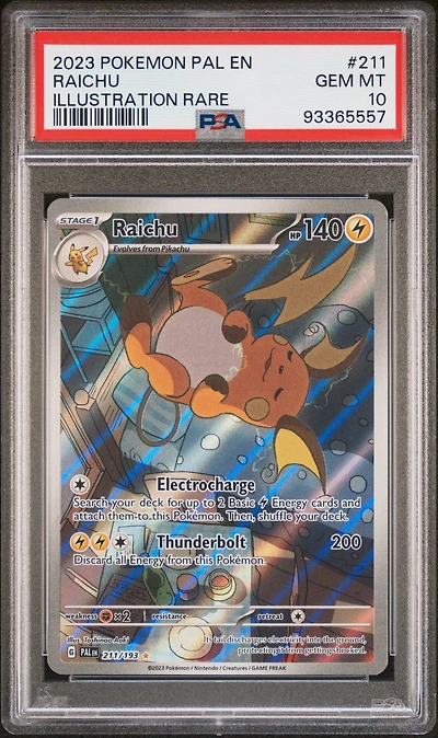 2023 Pokemon Pal En-paldea Evolved 211 Raichu PSA 10
