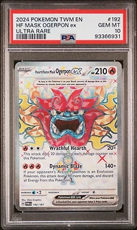 2024 Pokemon Twm En-twilight Masquerade 192 Hearthflame Mask Ogerpon Ex Ultra Rare PSA