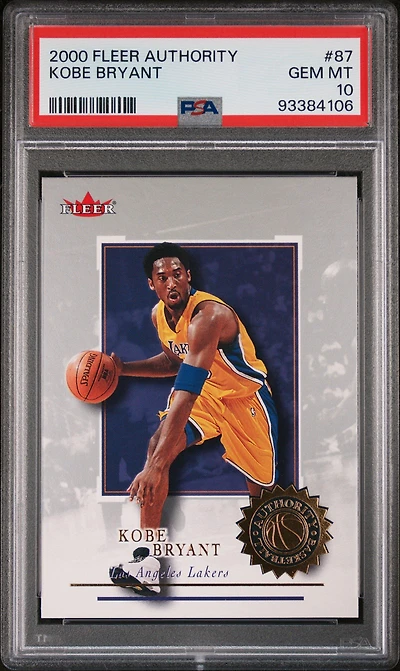 2000 Fleer Authority 87 Kobe Bryant PSA 10